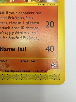 Rapidash 62/165 Expedition Base Set Regular Rare E-Reader Pokemon Card - Image 5
