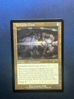 MTG Heirloom Blade Retro Frame WPN & Gateway Promo Magic the Gathering TCG - Image 1