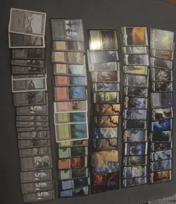 Mtg Land Lot Of Over 100 Vintage Foil Full Art - Image 1