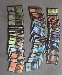 Mtg Land Lot Of Over 100 Vintage Foil Full Art - Image 2