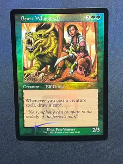 MTG Beast Whisperer - 30th Anniversary FOIL Promo Magic the Gathering TCG - Image 1