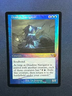MTG Deadeye Navigator FOIL Retro Frame Launch Party PROMO Magic the Gathering - Image 1
