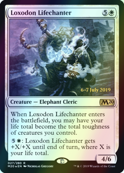 MTG Loxodon Lifechanter Prerelease Foil ** Core Set 2020 Promos ** English (NM) - Image 1