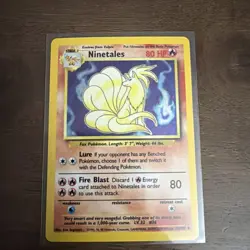 Pokemon TCG Ninetales 12/102 Base Set Unlimited Holo Rare Vintage 1999 WOTC - Image 1