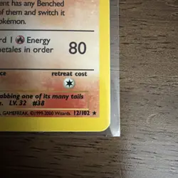 Pokemon TCG Ninetales 12/102 Base Set Unlimited Holo Rare Vintage 1999 WOTC - Image 4