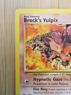 Brock's Vulpix [Gold W Stamped] 037/132 Wotc Promo Vintage TCG Pokemon - Image 3