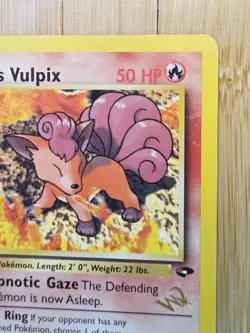 Brock's Vulpix [Gold W Stamped] 037/132 Wotc Promo Vintage TCG Pokemon - Image 4