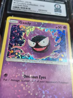 Pokemon World Record Holder - 2019 McDonald's Confetti Holo Gastly CGC - Image 4