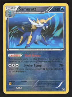 Samurott 32/114 Reverse Holo Pokemon TCG Black and White MP - Image 1