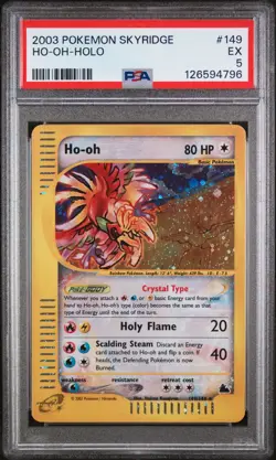 2003 POKEMON SKYRIDGE #149 HO-OH-HOLO EX PSA 5 !! - Image 1