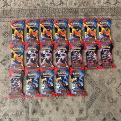 Pokemon TCG Destined Rivals Sleeved Booster Pack Lot Of 19 Sealed (8 HEAVY) - Image 1