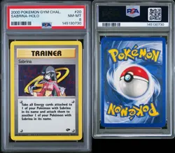2000 Pokemon Gym Challenge 20 Sabrina Holo PSA 8 - Image 1