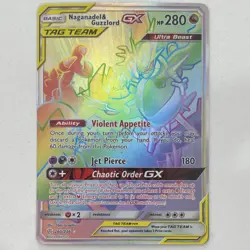 Pokemon Naganadel & Guzzlord GX TAG TEAM Secret Rare Cosmic Eclipse 260/236 - Image 1