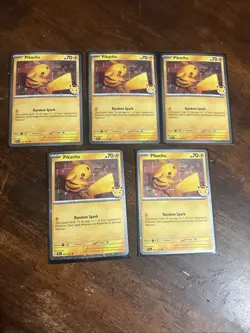Pikachu 051 /162 Stamped 2026 Pokemon Day 30 Promo TCG - NM (x5) - Image 1