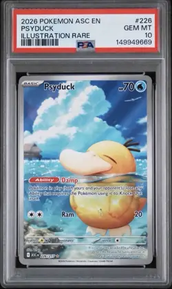 2026 POKEMON ASC EN-ASCENDED HEROES ILLUSTRATION RARE #226 PSYDUCK PSA 10 - Image 1