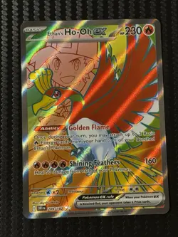 Pokemon Ethan's Ho-Oh EX Ultra Rare Full Art Holo 209/182 Sv10: Destined Rivals - Image 1