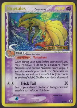 Pokemon Ninetales 8/101 Reverse Holo EX Dragon Frontiers - Image 1