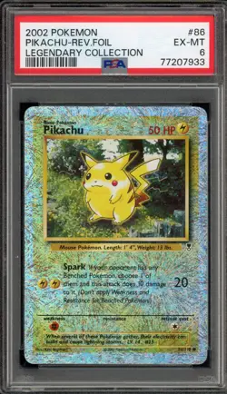 Pokemon Pikachu Legendary Coll. Reverse Holo #86 PSA 6 - Image 1