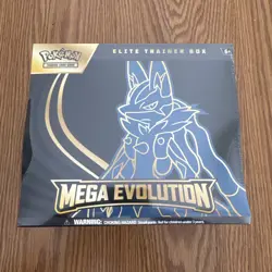 POKEMON TCG MEGA EVOLUTION ETB ELITE TRAINER BOX (LUCARIO) Small Rip See Photo - Image 1