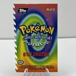 Pokemon Topps Dratini #10 Embossed Die Cut - Image 3