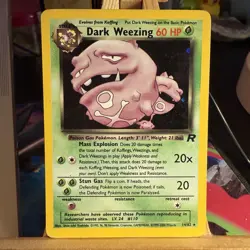 Dark Weezing 14/82 Team Rocket Base Set Holo Unlimited WOTC Pokemon TCG NM/LP - Image 1