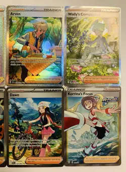 6- Pokemon Trainer Lot. Dawn SIR, Wally, Arven, Poppy, Korrina, Rainbow Rare! - Image 3