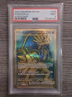 PSA 9 2024 POKEMON PAF EN-PALDEAN FATES | HYPER RARE KORAIDON EX 245 - Image 1