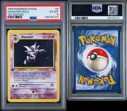 1999 Pokemon Fossil Haunter Holo 1st Edition 6 PSA 6 - Image 1