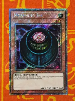 YUGIOH MORPHING JAR PLATINUM SECRET RARE NM RA03-EN098 - Image 1