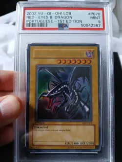 2002 Yu-Gi-Oh Red Eyes B. Dragon Portuguese 1st Edition First Psa 9 - Image 2
