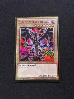 YUGIOH • RED EYES BLACK DRAGON • ULTRA RARE • MGED-EN003 • 1ST • NM - Image 1