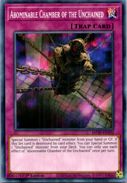 Abominable Chamber of the Unchained MP20-EN192 Yu-Gi-Oh! 1st Edition Light Play - Image 1