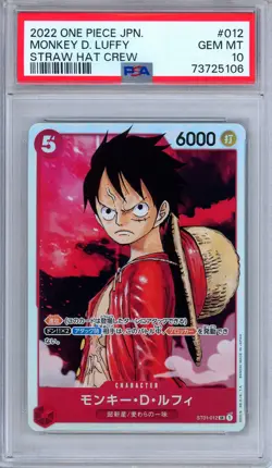 PSA 10 Monkey D. Luffy ST01-012 Straw Hat Crew Starter Holo One Piece Japanese - Image 1