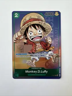 One Piece Monkey D. Luffy 1st Anniversary Tournament P-037 Stamped Promo Holo EX - Image 1