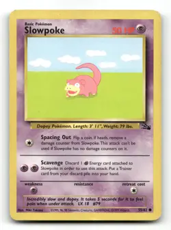 Slowpoke 55/62 - Fossil Unlimited - Pokemon Card MP - Image 1