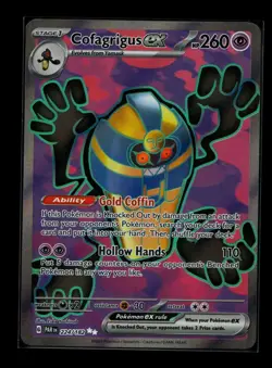 Pokemon TCG Cofagrigus EX Paradox Rift Holo Ultra Rare Card 224/182 NM - Image 1