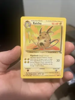 Pokemon Card Raichu Pokemon Vintage Fossil Non-holo Rare Wotc 1999 - Image 1
