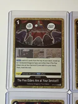 The Five Elders Are At Your Service!!! OP13-096 - 4 Gold Foil Card Play Set - Image 2
