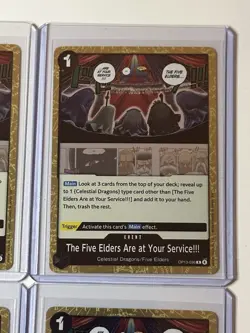 The Five Elders Are At Your Service!!! OP13-096 - 4 Gold Foil Card Play Set - Image 3