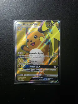 Pokemon TCG Raichu GX - SM90 - Sun & Moon Promo Ultra Rare Card NM - Image 1