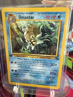 Pokemon TCG Omastar Fossil 1st Edition Uncommon Card 40/62 Never Played, NM! - Image 1