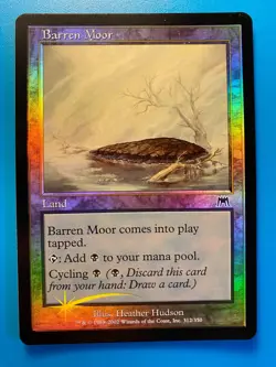 MTG 1x FOIL Barren Moor # 312 Onslaught Pauper Magic the Gathering Card x1 NM - Image 1