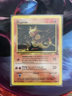 Magmar 39/62 Fossil Unlimited Regular Uncommon 70 HP Pokemon TCG Card - Image 1