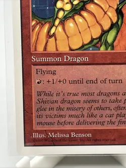 MTG 5TH EDITION SHIVAN DRAGON ENGLISH MAGIC THE GATHERING RARE CREATURE RED CARD - Image 4