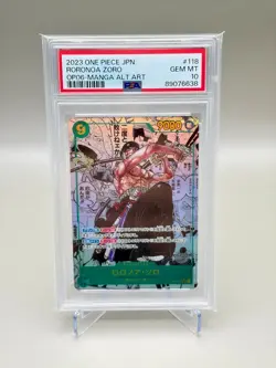 PSA 10 Roronoa Zoro OP06-118 SEC Comic Parallel Manga ONE PIECE Card Japanese - Image 1