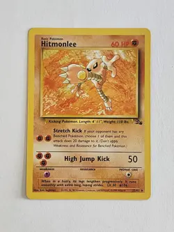 Pokemon Hitmonlee Fossil Unlimited Regular Card 22/62 Excellent - Image 1