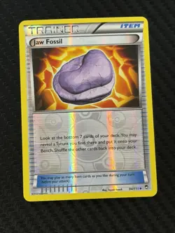 Jaw Fossil 94/111 UC Reverse Holo Pokemon TCG Card Furious Fists NM - Image 1