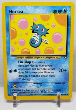 HORSEA NEO GENESIS 62/111 COMMON VINTAGE WOTC POKEMON CARD LP/NM - Image 1