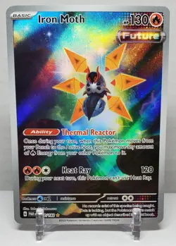 IRON MOTH ILLUSTRATION RARE PARADOX RIFT 187/182 SCARLET VIOLET POKEMON CARD M - Image 1