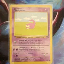 Slowpoke 55/62 Fossil 1st Edition Regular 50 HP Common Pokemon TCG Card - Image 1